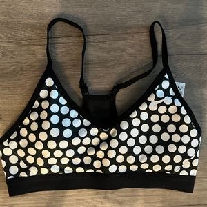 NEW without Tags Nike Dri-Fit Indy Black White Polka Dot Sports Bra Size: M